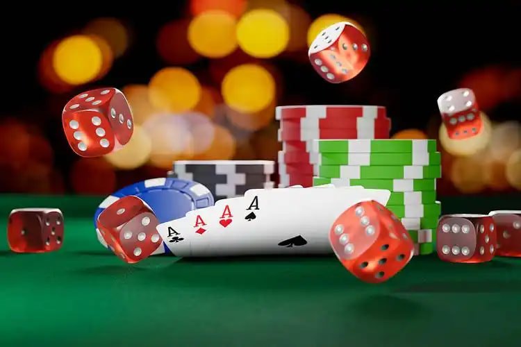 Tampilan meja Lucky Twins dengan dealer dan dua kartu di platform topslot888